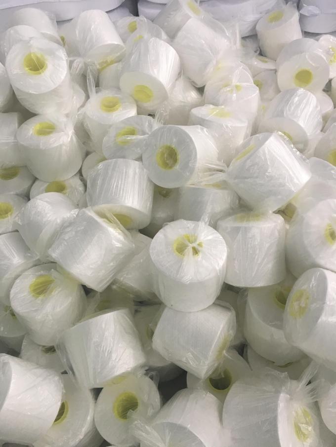 Nguyên trắng 100% polyester spun khâu sợi chỉ sợi 40s / 2 nóng bán Trung Quốc trực tiếp nhà sản xuất bán buôn nhuộm ống hình nón