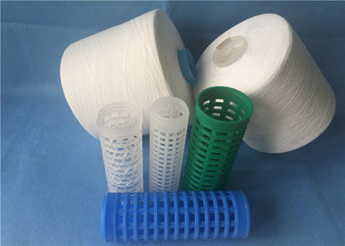 Tái chế Trồng Trắng Virgin 100 Trắng nguyên liệu bằng sợi Polyester 20/2 Với Nhựa Nhựa nhuộm