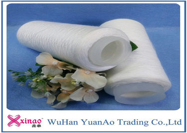 Good Elasticity 100 Spun Polyester Yarn For Sewing Thread Raw White Color
