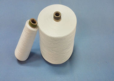 Undyed White Polyester Weaving Yarn , Polyester Core Spun Yarn Samples Free