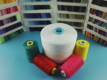 Ring Spun / TFO Type 100% Polyester Spun Yarn For Sewing Thread Eco Friendly 